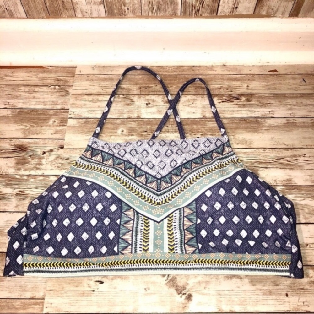 Xhilaration NWOT blue,pink,green halter bikini top